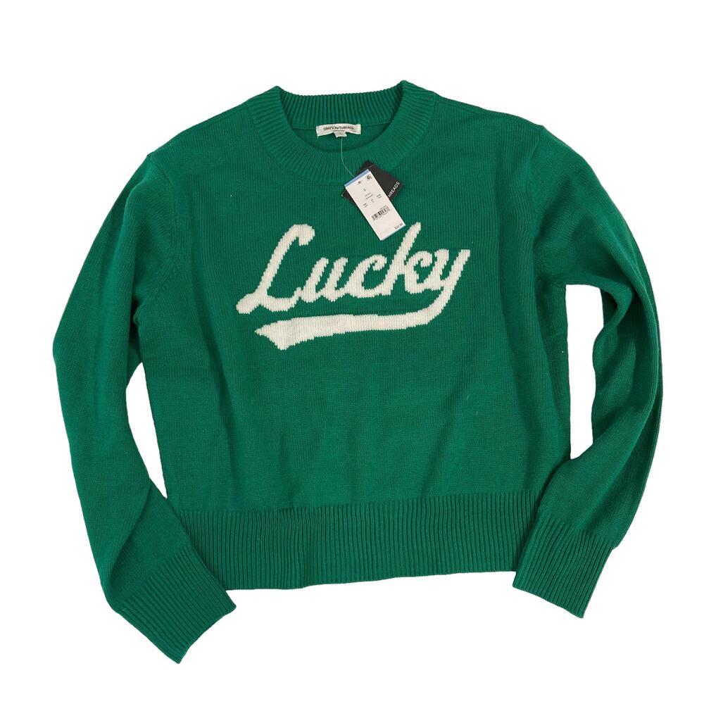 Grayson Threads Thick Knit Sweater Crew Kelly Green